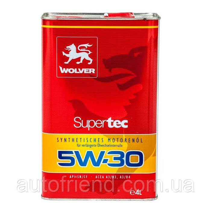 Олива моторна WOLVER SUPERTEC SAE 5W-30 каністра 5л жерсть, фото 1