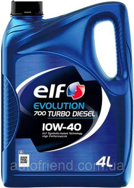 Олива моторна ELF 10w-40 Evolution 700 Turbo Diesel 4л. (3шт уп), фото 1