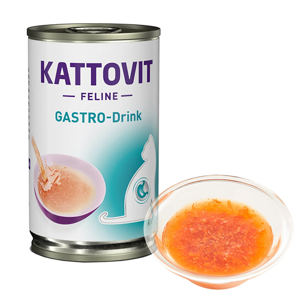 Kattovit Veterinary Gastro Drink лікувальний напій для котів із захворюваннями шлунково-кишкового тракту, банка 135 мл