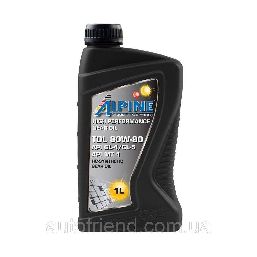 Олива трансм. ALPINE Gear Oil 80W-90 TDL API GL-4/GL-5 1 л (20 шт.), фото 1