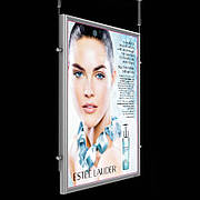 Фреймлайт А0 з клік-системою підвісний, Світлова панель з рамками на тросах для постера А0 841х1189 мм, ACRY