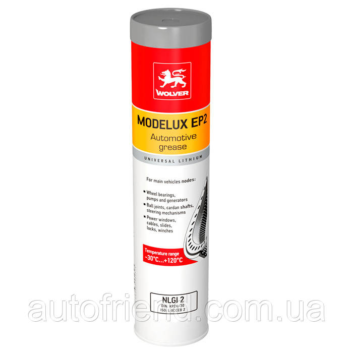 Мастило WOLVER MODELUX EP2 (-30С..+120C) (жовтий) (тубус 0,4кг), фото 1