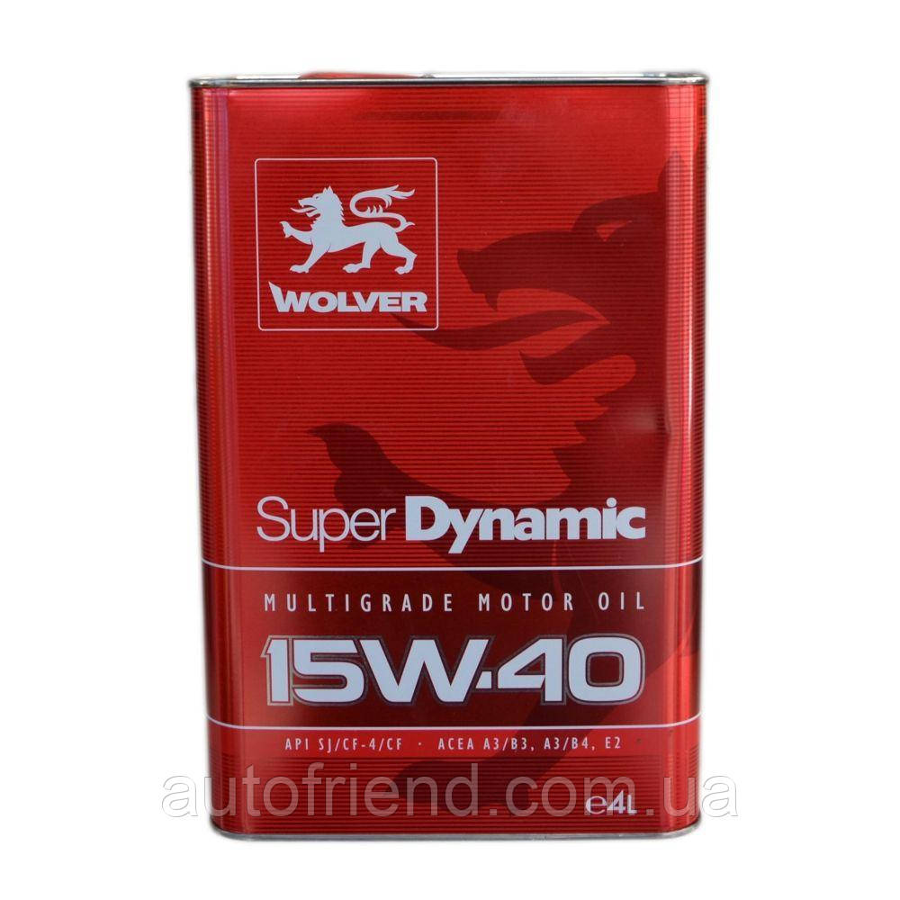 Олива WOLVER Super Dinamic 15W-40, API SJ/CF-4/CF каністра 4л (4шт уп), фото 1