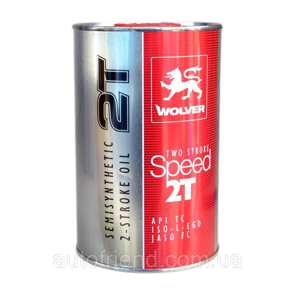 Масло WOLVER TWO STROKE SPEED 2T, API TC канистра 1л (12шт уп), фото 1