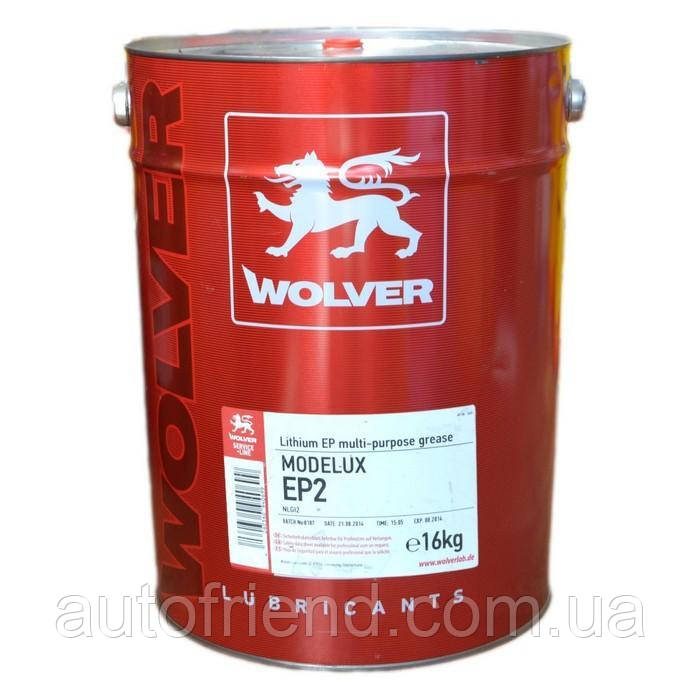 Мастило WOLVER MODELUX EP2 (NLGI 2) (-30С..+120C) (жовтий) ведро 20л, фото 1