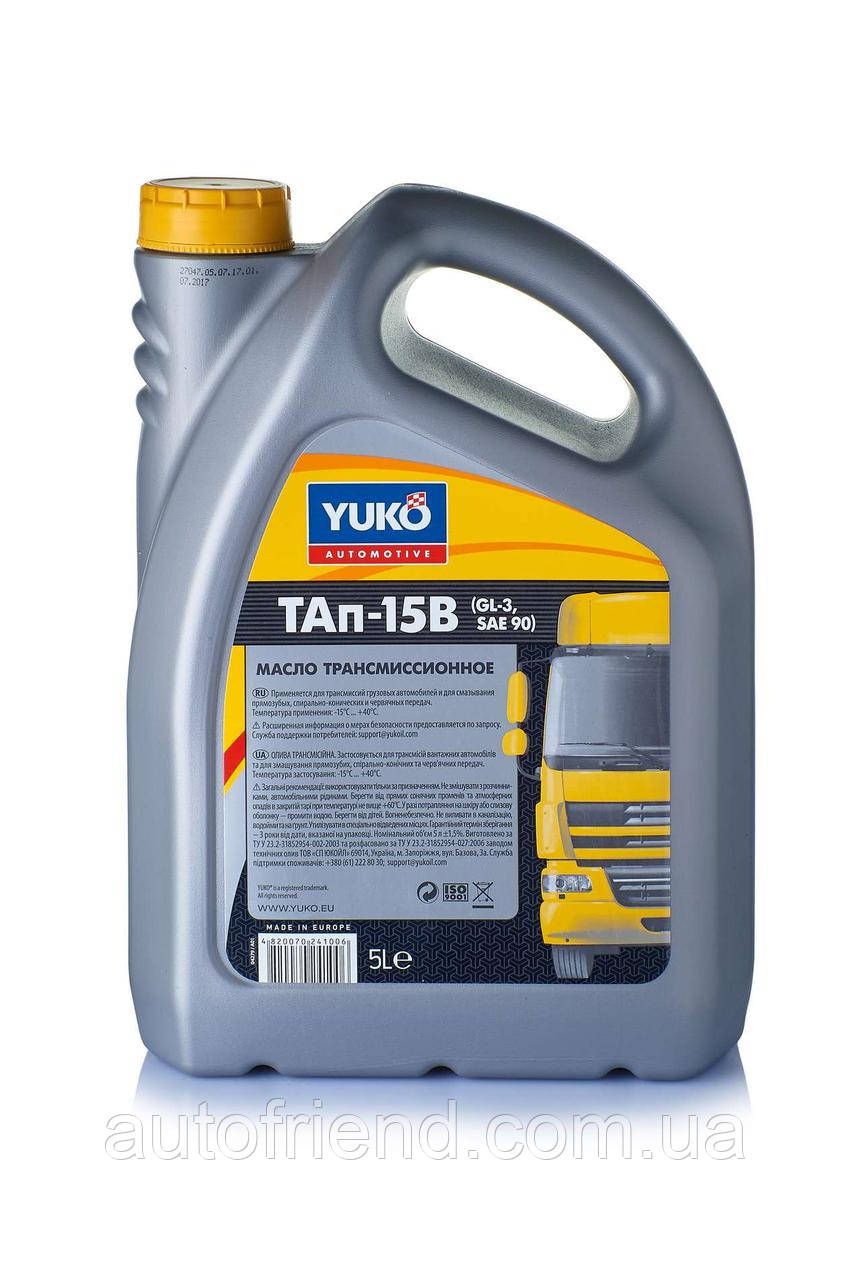 Олива трансм. YUKO ТАп-15В (GL-3, SAE-90) (каністра 5л)(4шт уп), фото 1