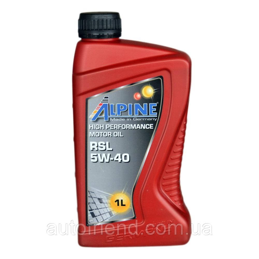 Олива моторна синт. ALPINE 5W-40 RSL API SN/CF (A3/B4) MB-229.3 Porsche A40 1л, фото 1