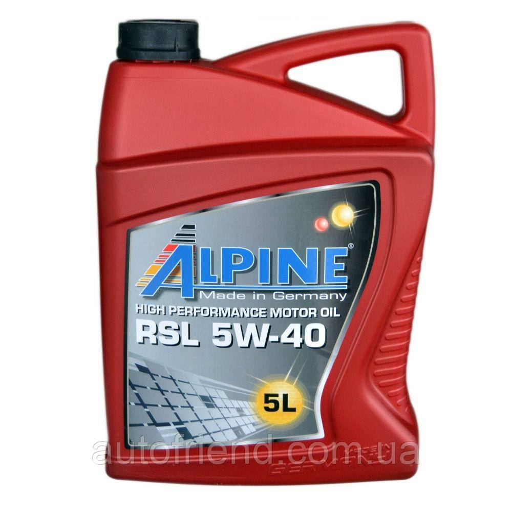 Олива моторна синт. ALPINE 5W-40 RSL API SN/CF (A3/B4) MB-229.3 Porsche A40  5л, фото 1