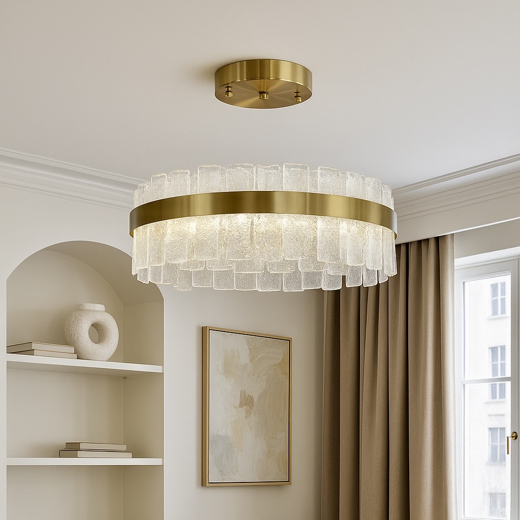 Сучасна кришталева люстра в стилі Арт деко 817/500BR, фото 1