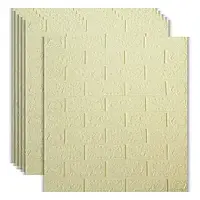 Настінні 3D панелі, світло-бежева цегла, 700х770х4мм