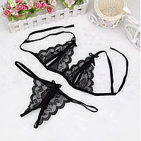 Комплект белья эротический с вырезами- кружево которое соблазняет,интимные фотосессии,ролевые игры