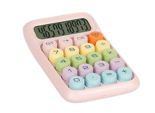 Калькулятор 15х9,5х2,5 см, рожевий