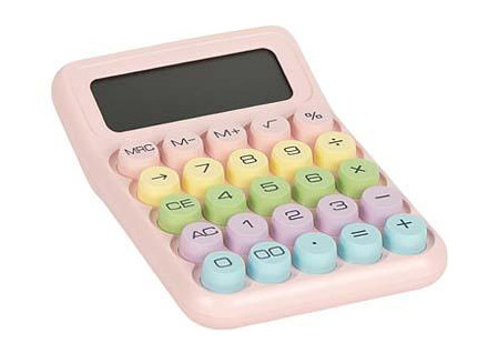 Калькулятор 16х11,5х3 см, рожевий
