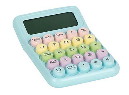 Калькулятор 16х11,5х3 см, блакитний