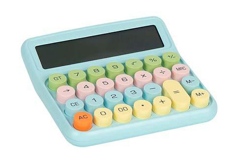 Калькулятор 15х14х3,5 см, блакитний