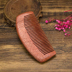 Натуральний гребінець із червоного дерева, антистатичний масажний гребінець для випрямлення волосся 14х6 см