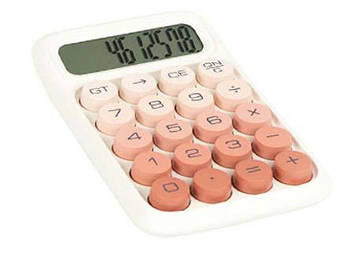 Калькулятор 15,2×9,8×3,2 см рожевий