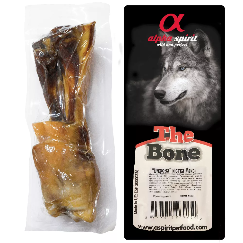 Alpha Spirit Bone MAXI Натуральна свиняча кістка для собак "Максі"