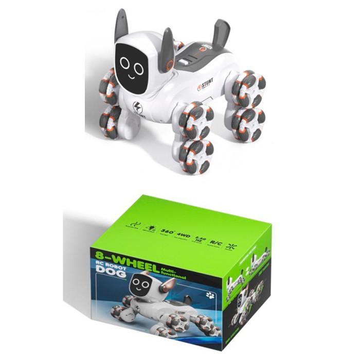 Інтерактивний собака на радіокеруванні 2.4G, світло, музика, USB, колеса-ролики (D891), фото 1