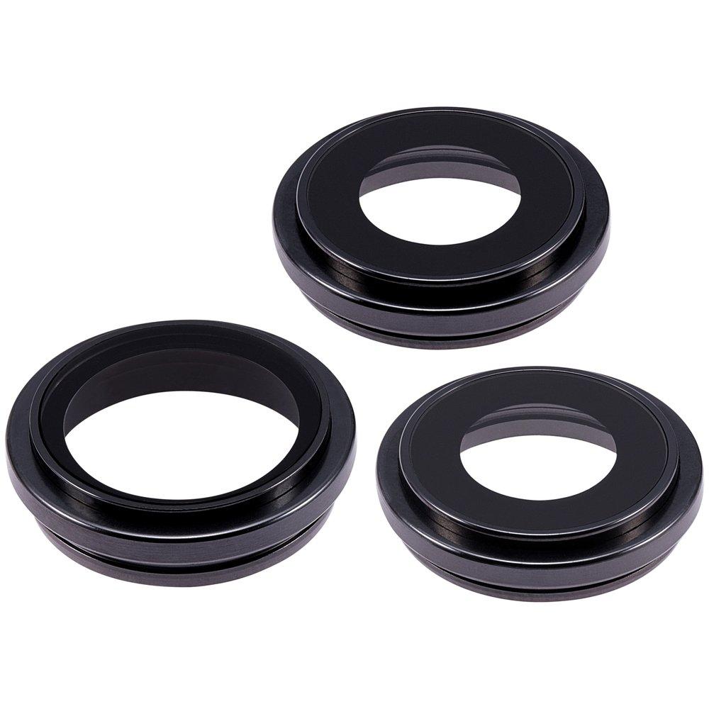 Скло камери для Apple iPhone 15 Pro Max в рамці (Black titanium) (Original)