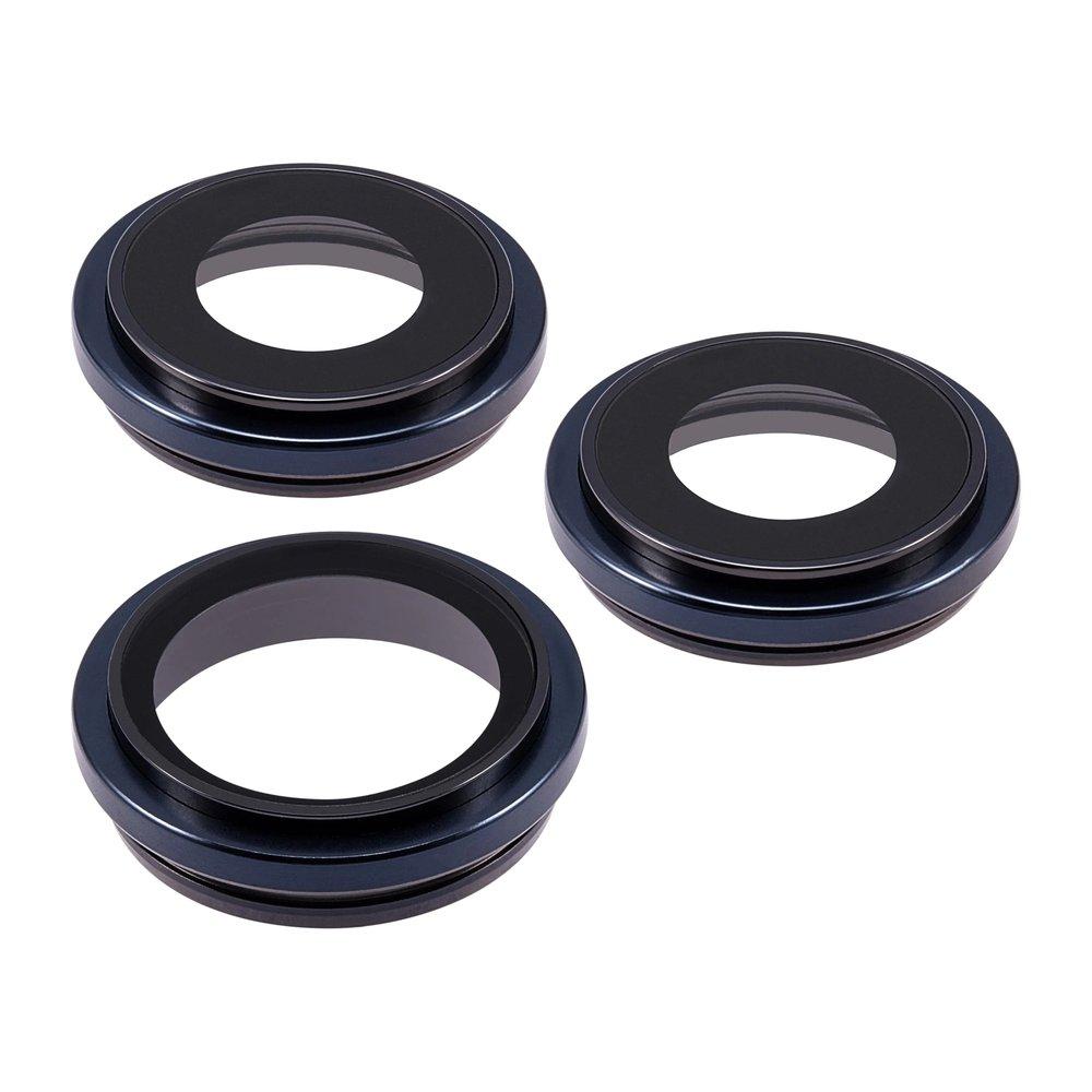 Скло камери для Apple iPhone 15 Pro Max в рамці (Blue titanium) (Original)