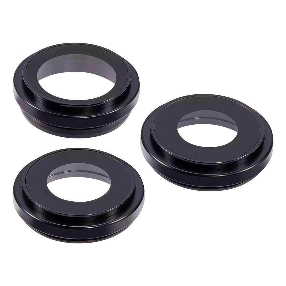 Скло камери для Apple iPhone 16 Pro Max в рамці (Black titanium) (Original)