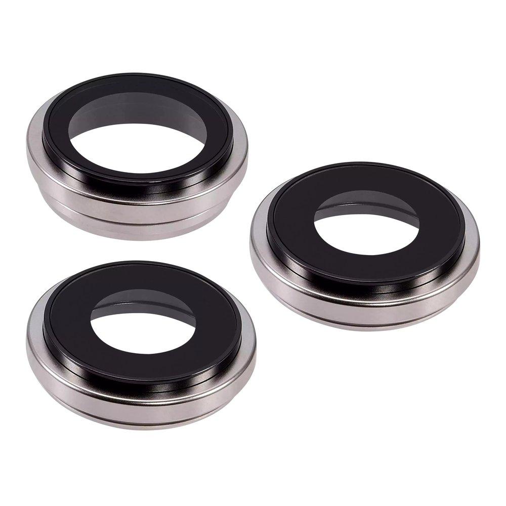 Скло камери для Apple iPhone 16 Pro в рамці (Natural titanium) (Original)