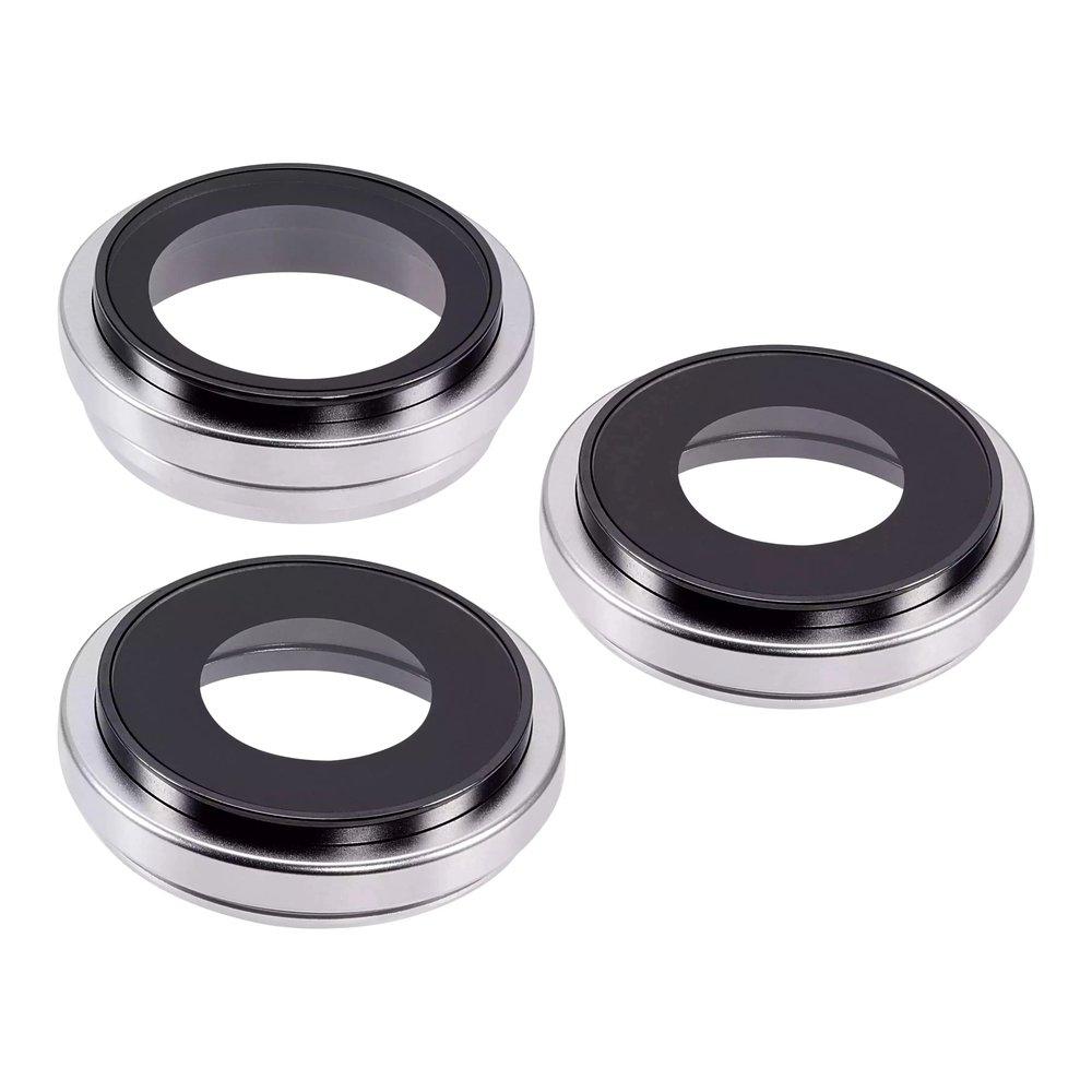 Скло камери для Apple iPhone 16 Pro в рамці (White titanium) (Original)