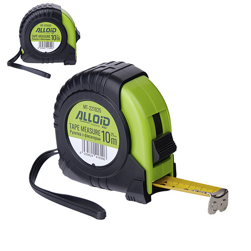 Alloid Base. Рулетка з фіксатором  10 м/25 мм, MT-221025