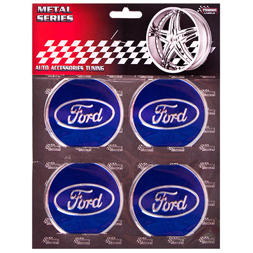 Наклейки на ковпаки "FORD" сині, діам. 60 мм (4 шт.)