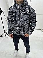 Утеплений анорак комбінований | 48-7/552