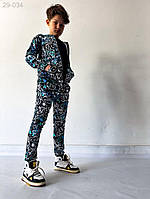 Дитячій спортивний костюм - комбінований - 29-034