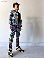 Дитячій спортивний костюм - комбінований - 29-035