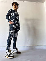 Дитячій спортивний костюм - комбінований - 29-036