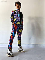 Дитячій спортивний костюм - комбінований - 29-037