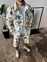 Білий чоловічий костюм | 54-009