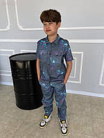 Бенгалиновий дитячій костюм - Сірий - 68-002