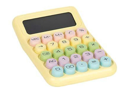 Калькулятор 16х11,5х3 см, жовтий