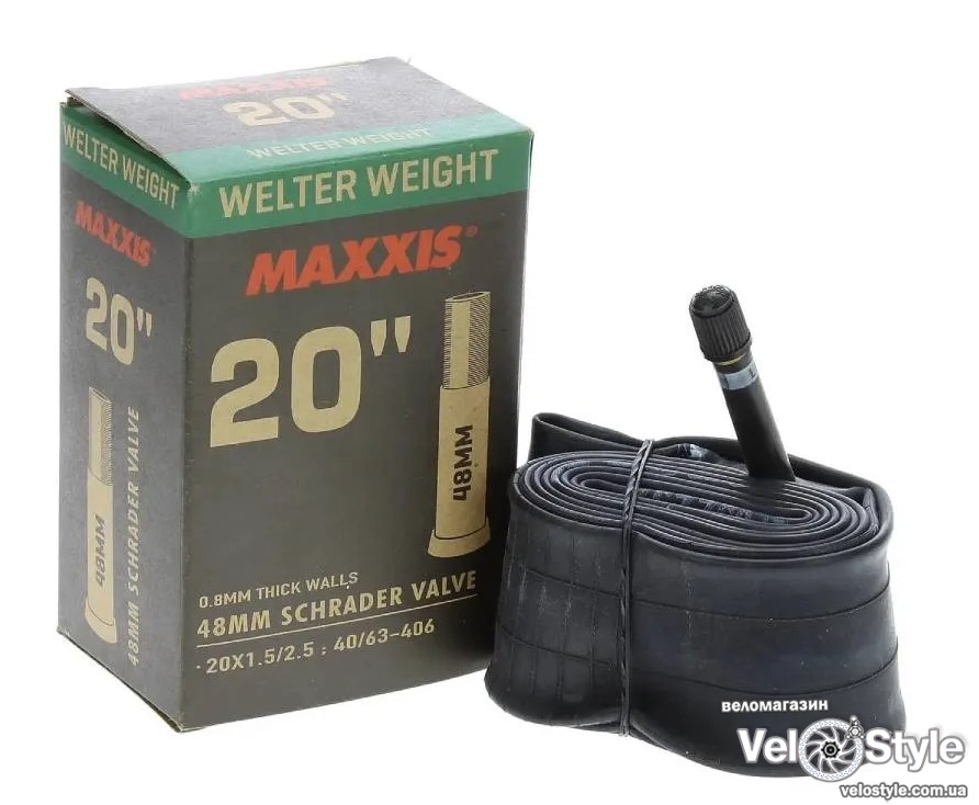 Камера MAXXIS Welter Weight 20x1,5”/2,5” L:48мм під автомобільний насос, фото 1