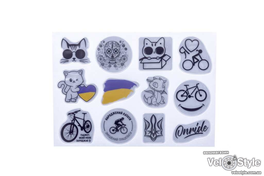 Світловідбиваюча наклейка OnRide Crew UA розмір 21х15см, фото 1