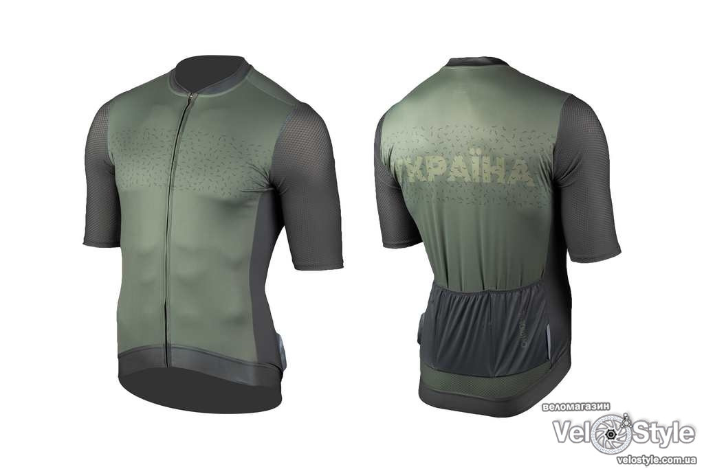 Веломайка з короткими рукавами , чоловіча, ONRIDE Inspire ,колір - оливковий  ,розмір -  XXL, фото 1