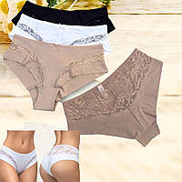 Трусики жіночі La Vivas з мереживом білі Розміри L XL XXL XXL, Білий