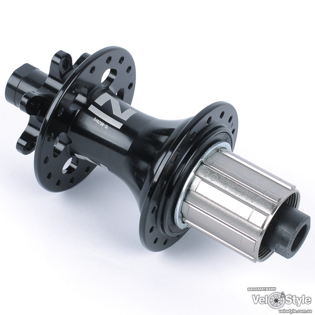 Втулка дискова задня Novatec D462SB SL B12 S3S 11S 12х142 32H чорний, фото 1