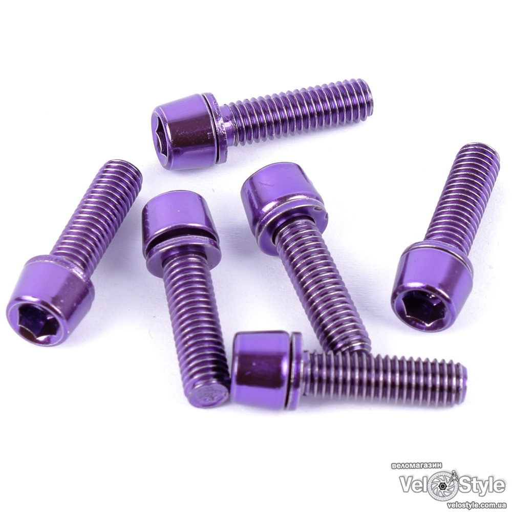 Болти виноса ZTTO фіолетові, 6шт., фото 1