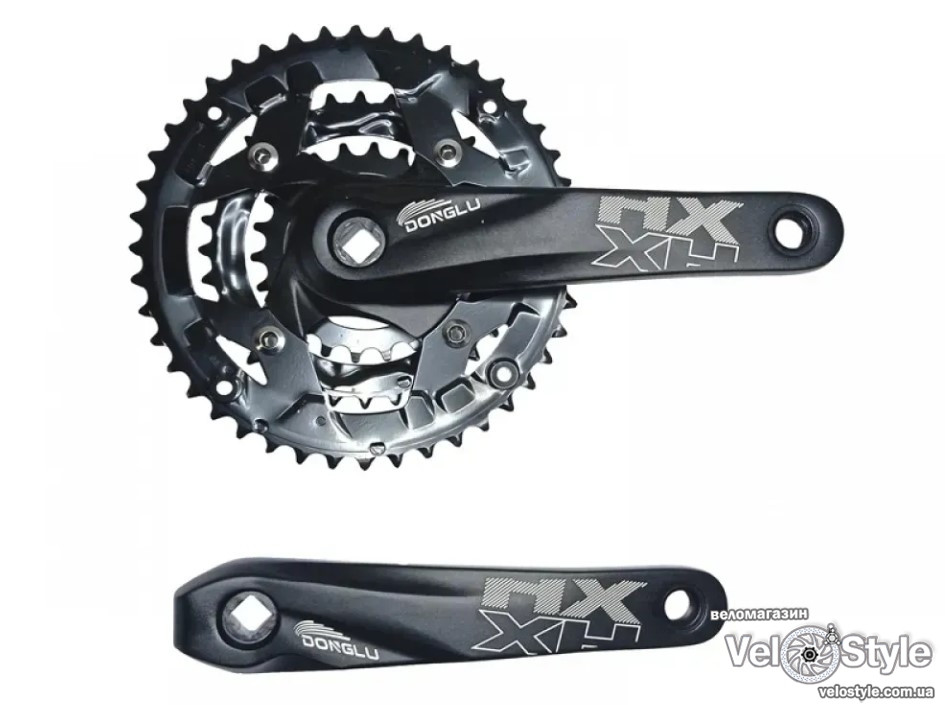 Шатуни DONGLU 22/32/44T 170 мм MA11-432B алюм., фото 1