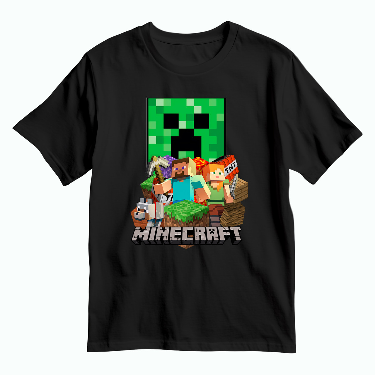 Дитяча футболка Minecraft, чорна, фото 1