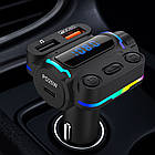 Автомобільний FM модулятор з дисплеєм, Bluetooth, Aerbes AB-CZ04 / FM-трансмітер в машину / ФМ модулятор в авто, фото 2