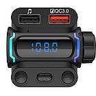 Автомобільний FM модулятор з дисплеєм, Bluetooth, Aerbes AB-CZ04 / FM-трансмітер в машину / ФМ модулятор в авто, фото 6