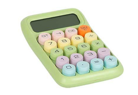Калькулятор 15х9,5х2,5 см, зелений