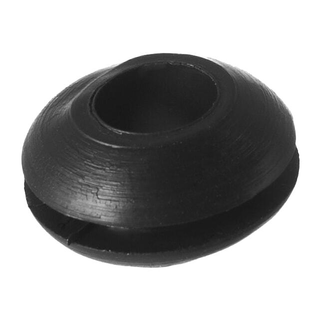 Заглушки, Заглушка з отвором Чорний, Гума, Розміри (мм): T-12.5 F-9.5 D-5.6 H-6.6 H1-1.6. Марка, фото 1